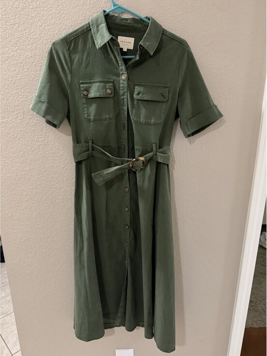 Sezane Dresses & Skirts - Sezane Women’s Green Utility Dress